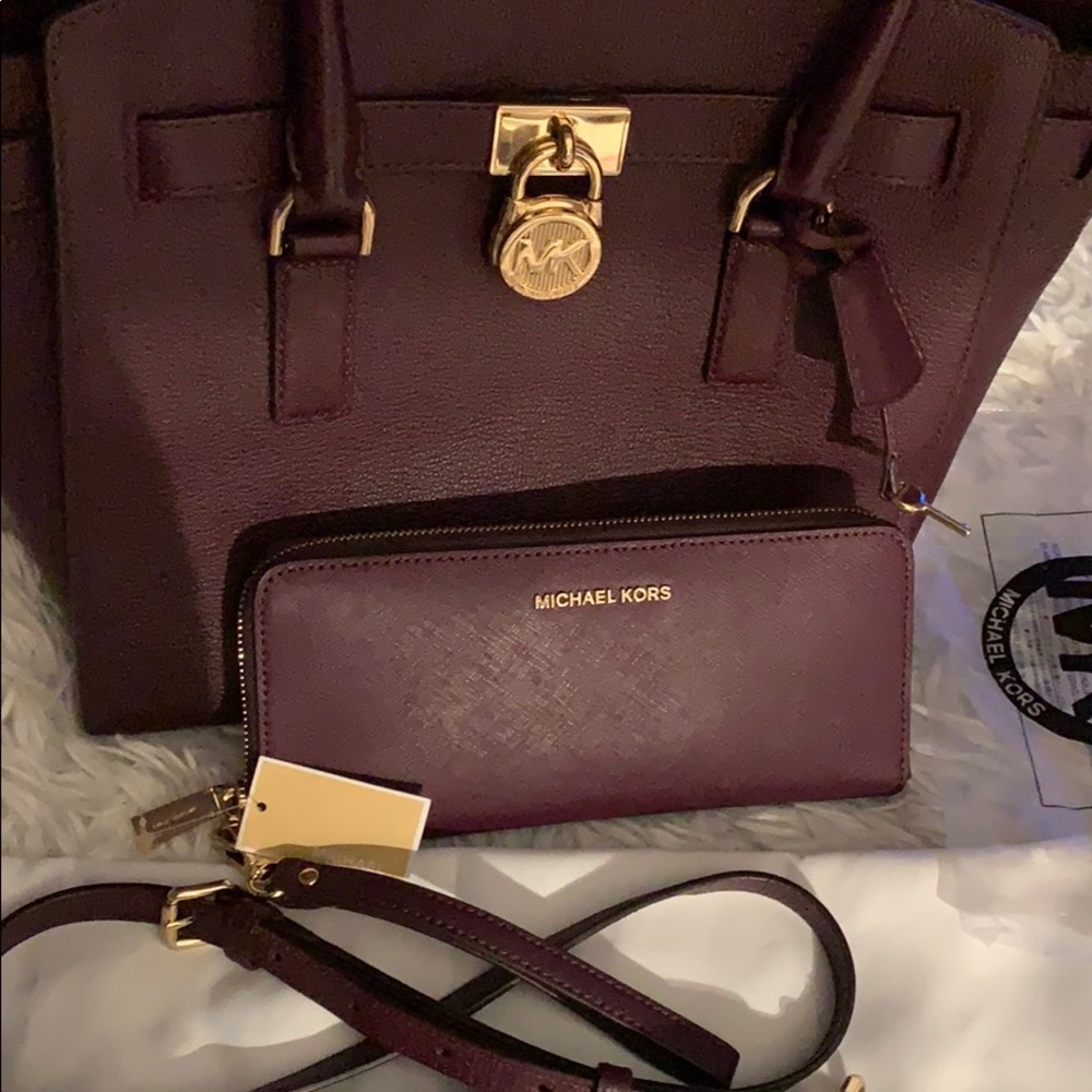 Hamilton Damson Handbag w Wallet NWT $298 & $168